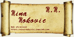 Mina Moković vizit kartica